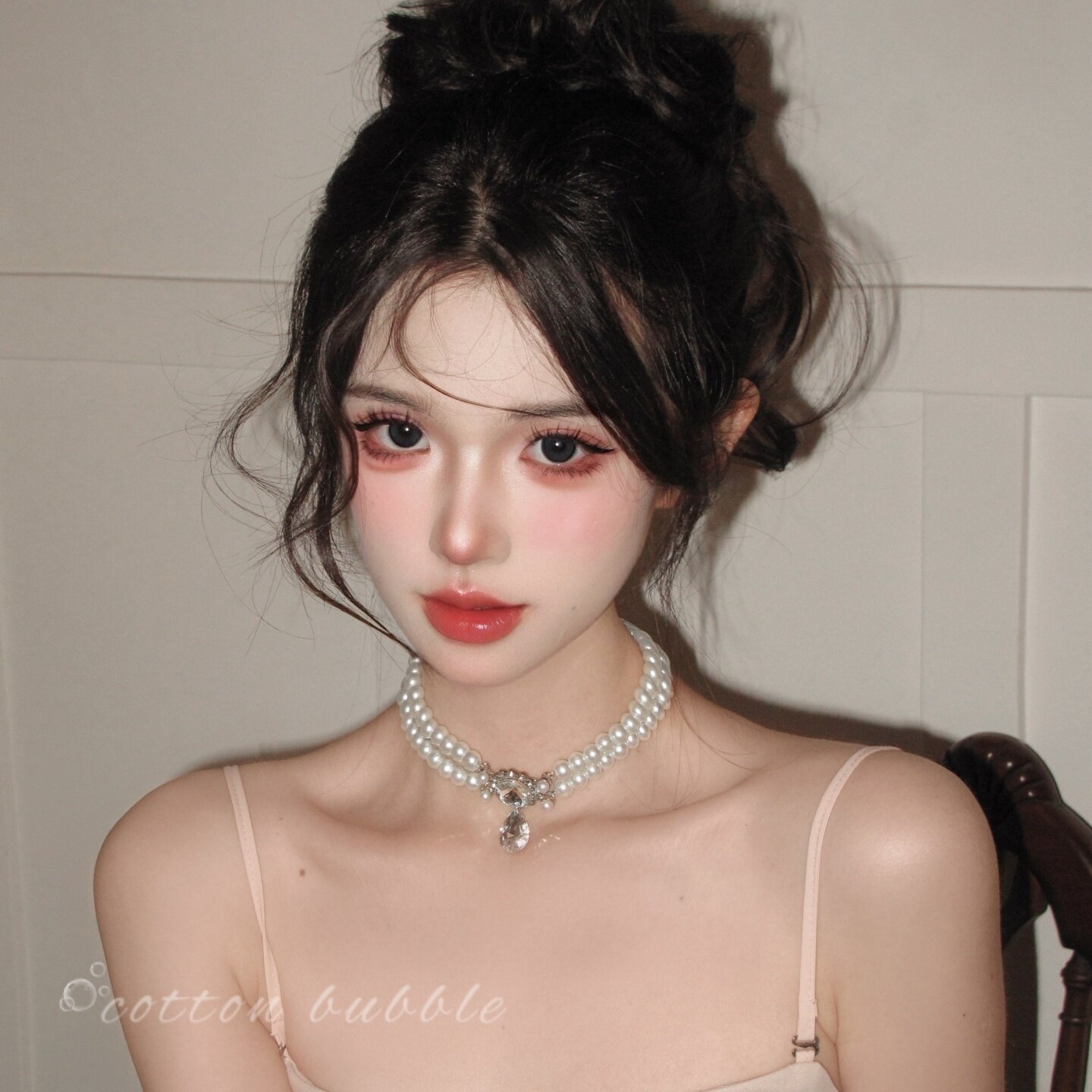 在逃公主珍珠项链2025爆款女款轻奢高级感双层颈链夸张锁骨链配饰