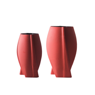 现代简约3D立体感陶瓷花瓶w摆件家居样板房间客厅酒店桌面花器装