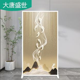 现代轻奢布艺客厅可移动屏风隔断墙酒店入户玄关装 新品 饰艺术座屏
