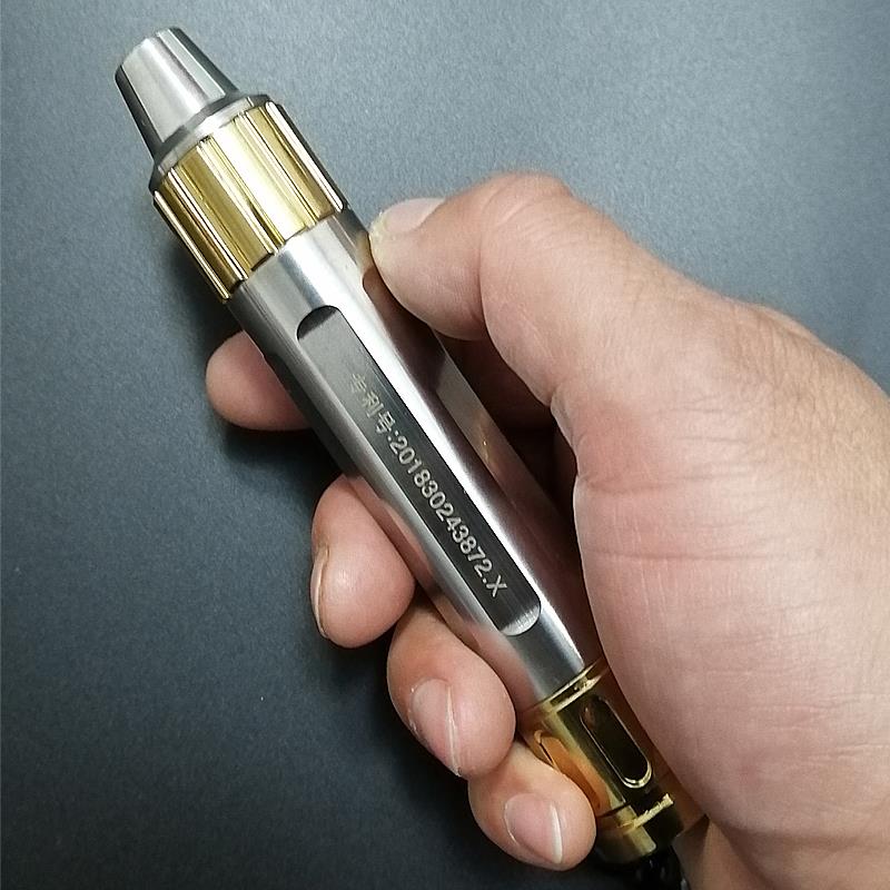 户外可充电珠宝照玉黄光直尺不锈钢小型科考手电筒看原石穿透力强