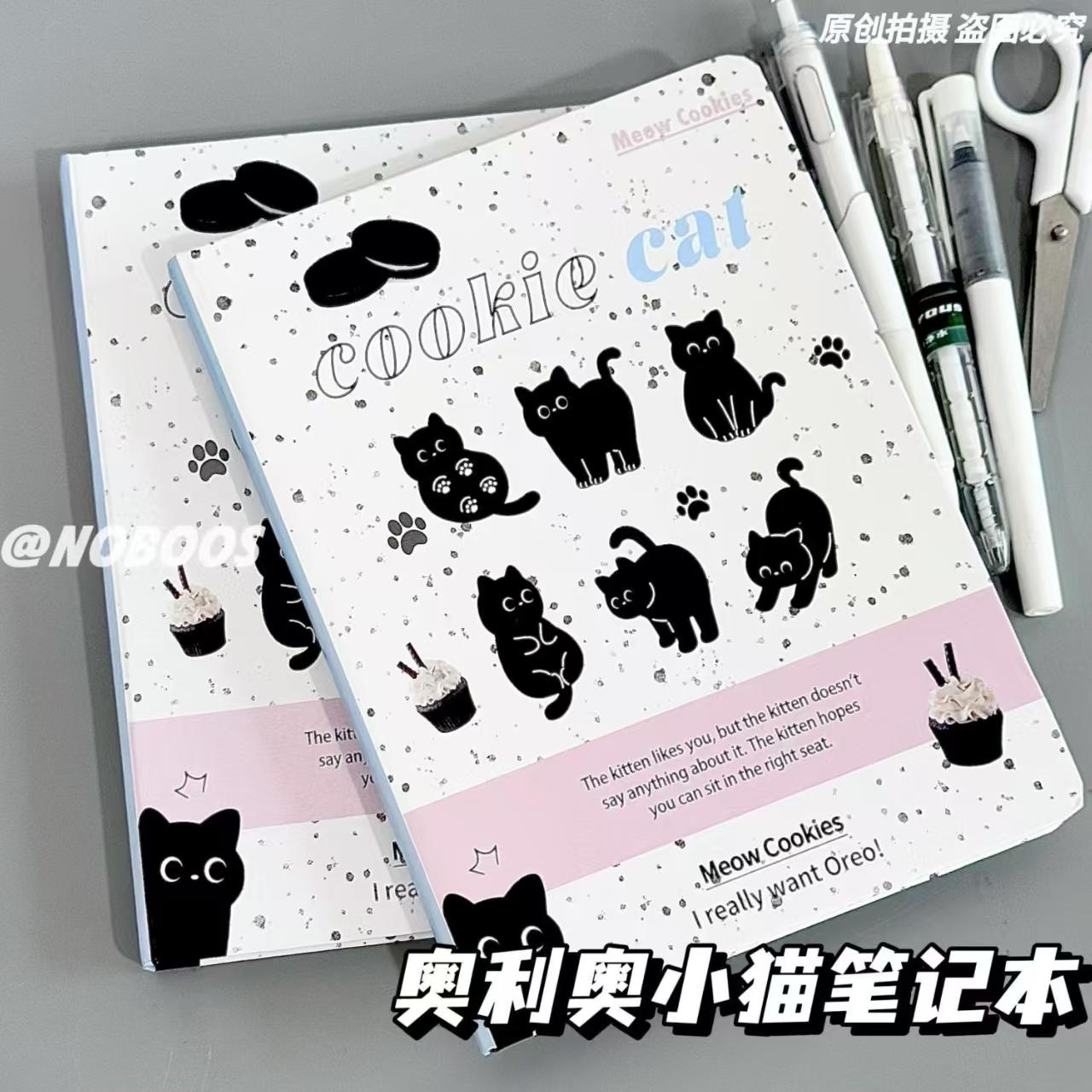 2025新款奥利奥猫咪A5硬壳ins笔记本本子可爱原创高颜值记事本