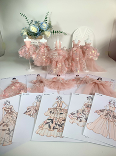 服装课用服装手工DIY材料包高端礼服金粉世家服装设计课推荐