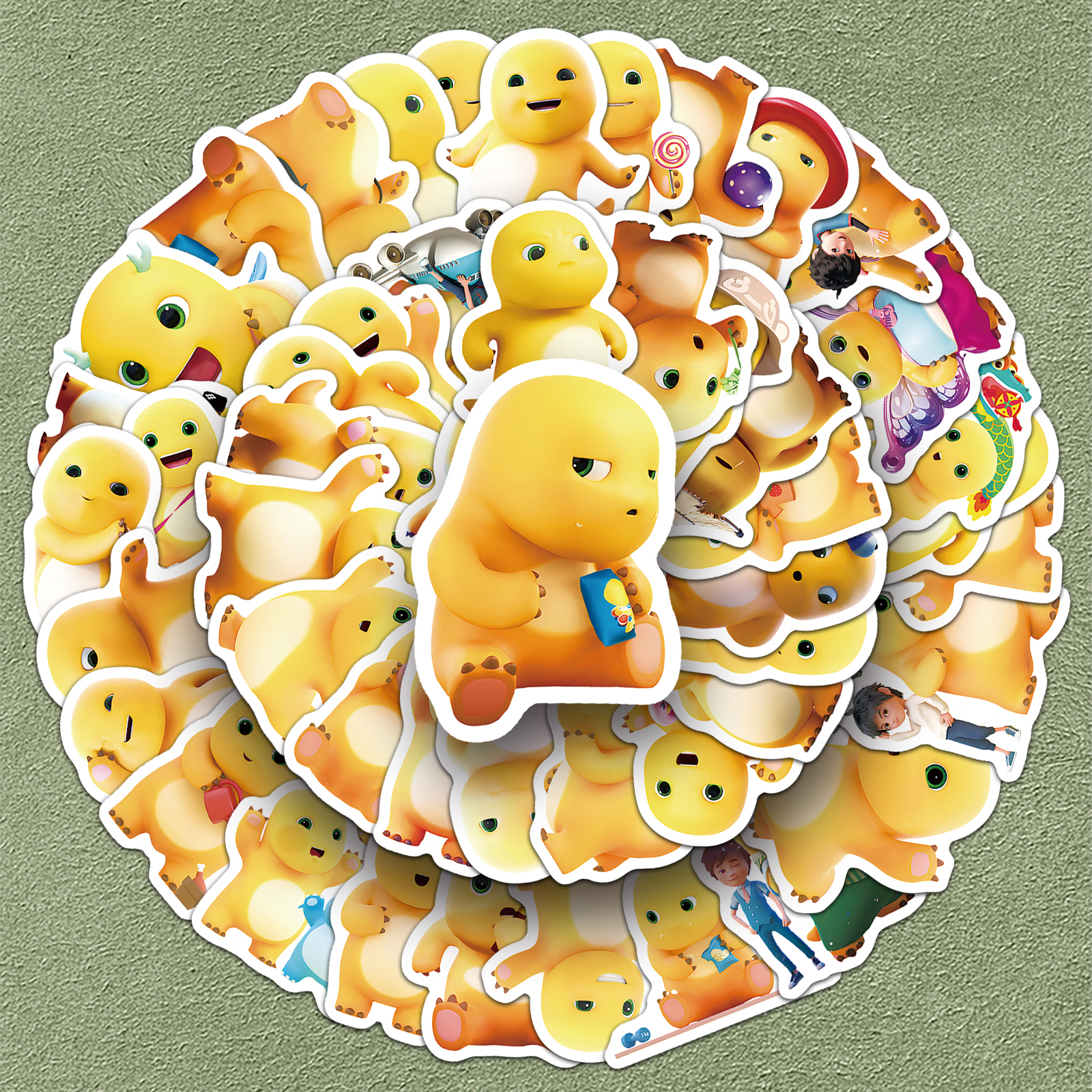 100张小奶龙贴纸可爱卡通恐龙