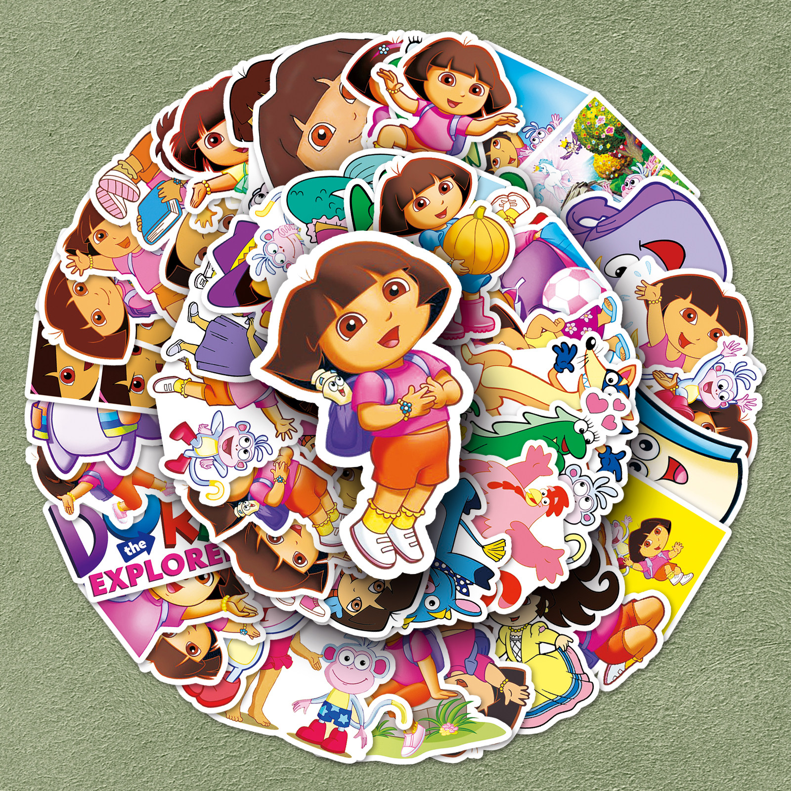 51张可爱朵拉卡通贴纸动画片朵拉历险记个性创意涂鸦diy装饰笔记本