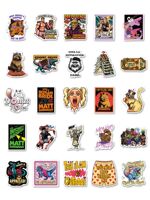 100 Dungeon Crawler Carl cartoon stickers, waterproof motorcycle helmet, water cup, photo album, guitar earphone case, suitcase stickers thumbnail 6