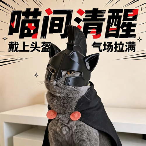 阿伽门农猫咪头盔奥德赛宠物头饰