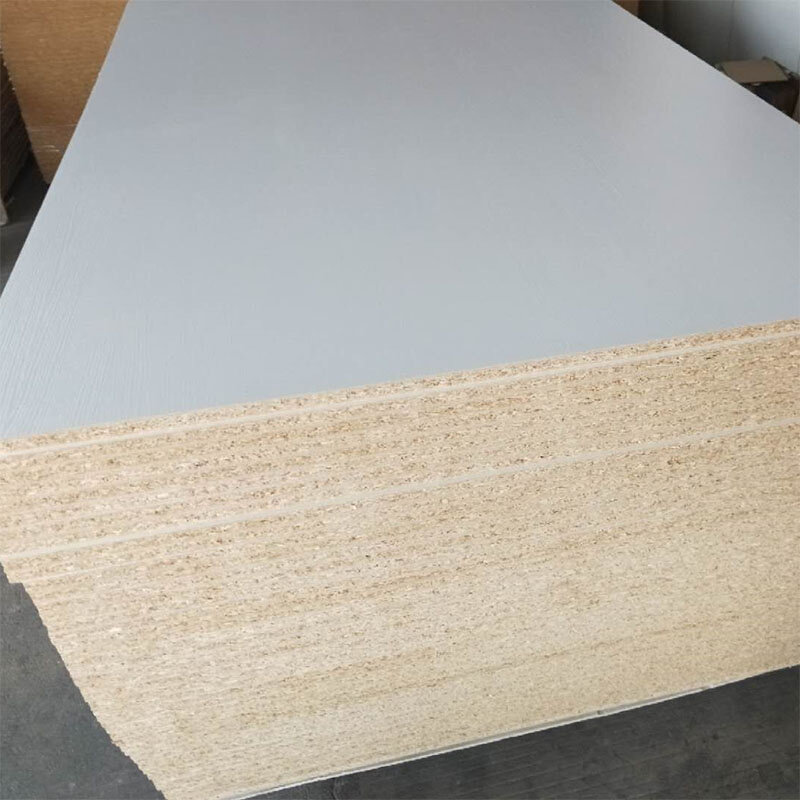 18mm小暖白浮雕工装家具橱柜装饰墙三聚氰胺免漆贴面颗粒刨花板材