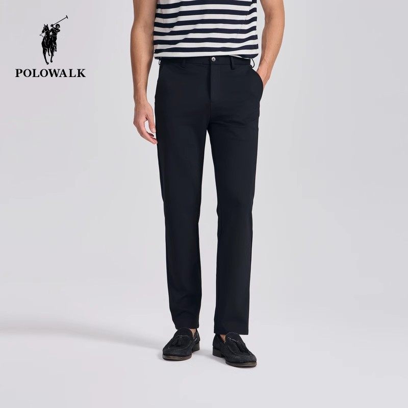 POLOWALK男装休闲裤通勤纯色裤子