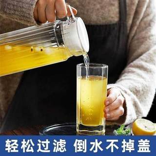 冷水壶家用凉水壶瓶大容量泡茶茶壶玻璃耐高温凉白开水杯鸭嘴