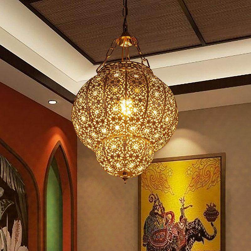 东南亚铁艺镂空球吊灯咖啡厅复古镂空灯具工业风过道会所茶室灯饰,家装灯饰光源,酒店/宴会厅/餐饮吊灯,淘宝优惠券,粉丝福利购,淘宝优惠卷