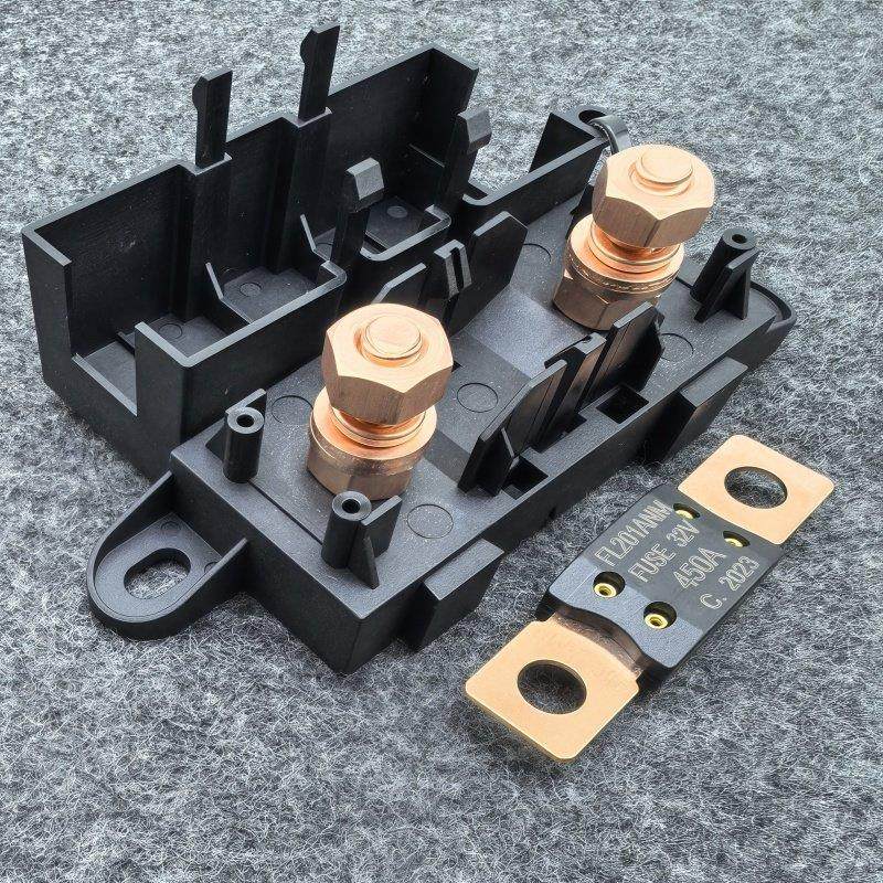 汽车房车保险丝片货车加装逆变器保险盒座车用改装大号保险片铜座