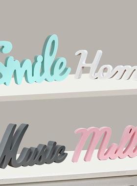 北欧英文字母摆件立体创意儿童样板房卧室家居装饰品桌面拍摄道具