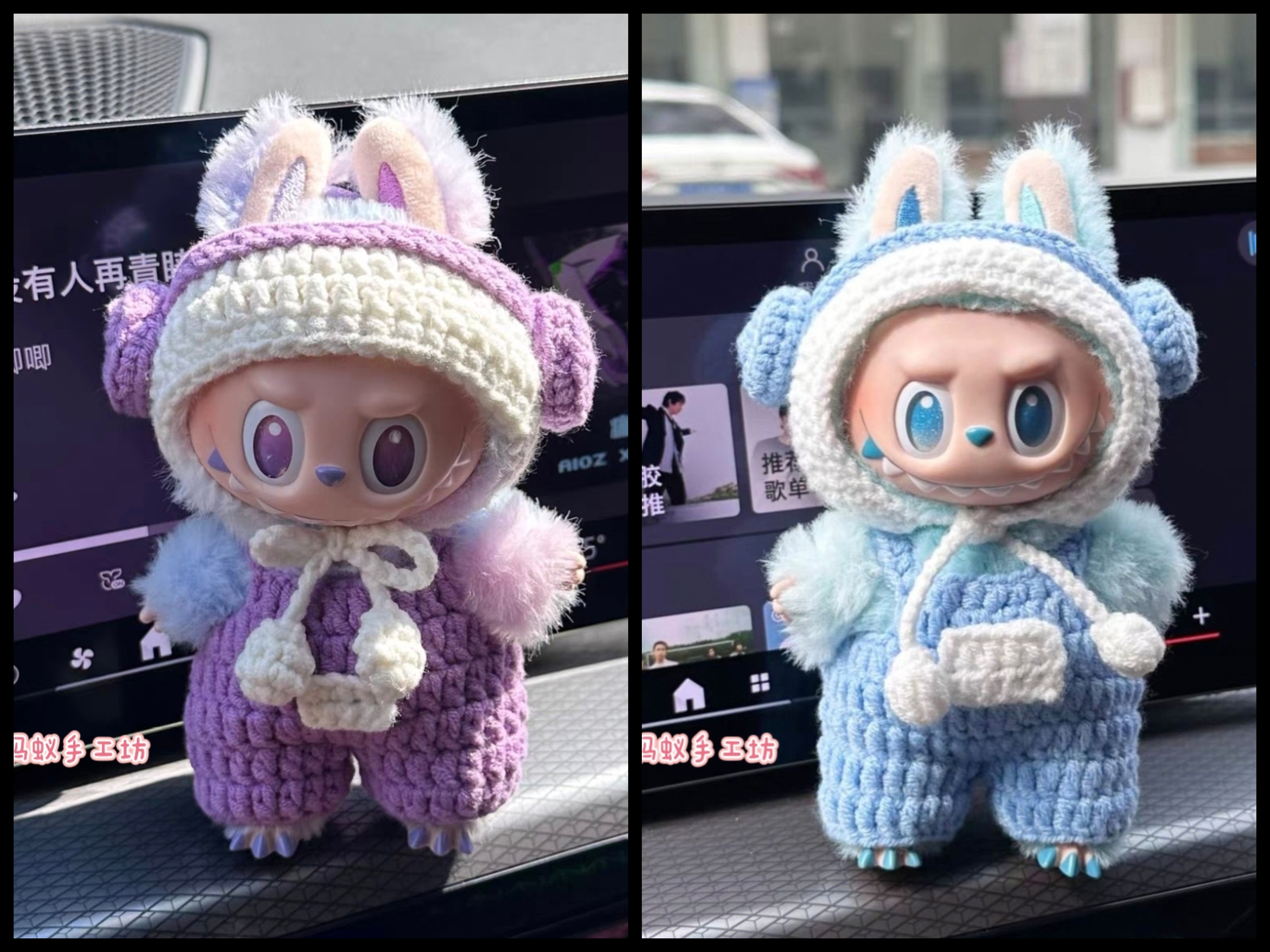 拉布布前方高能三代labubu耳机帽款娃衣3.0玩偶挂件（工期2-7天）