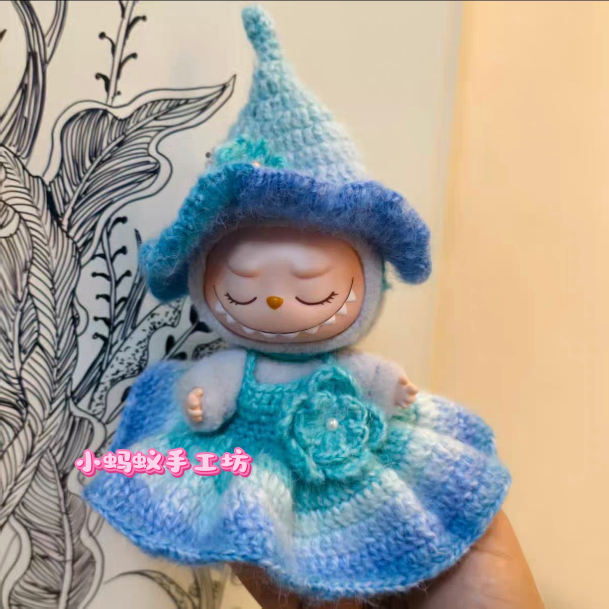 拉布布娃衣一代二代三代labubu魔法公主搪胶玩偶公仔娃衣替换套装