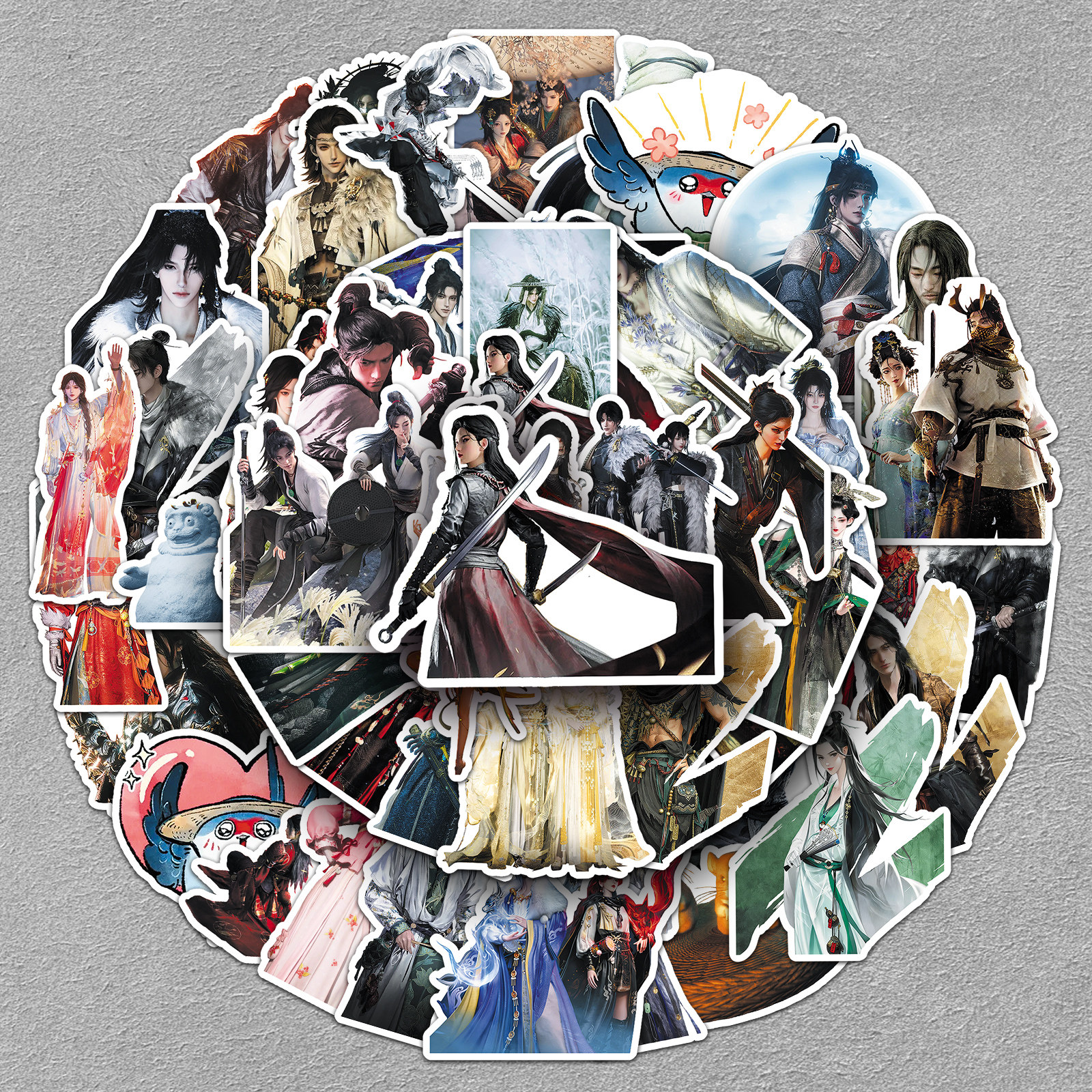 100张燕云十六声贴纸酷炫游戏角色电脑iPad笔记本摩托车咕卡贴纸