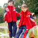班服三件套儿童幼儿园园服秋季 冬季 小学生冲锋衣校服红色运动套装