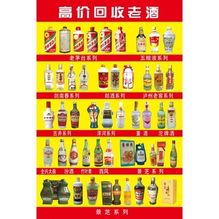 高价回收老酒海报展板高价回收礼品回收各种老酒名酒墙贴墙纸KT板