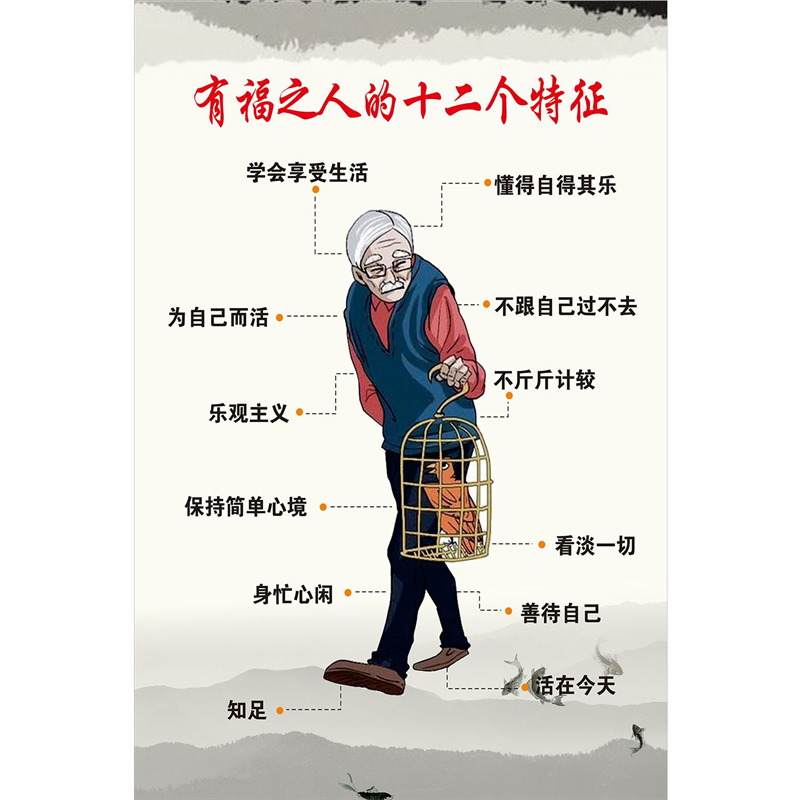 有福之人的十二个特征海报美容院养生馆装饰画贴画广告纸,个性定制/设计服务/DIY,写真/海报印制,淘宝优惠券,粉丝福利购,淘宝优惠卷