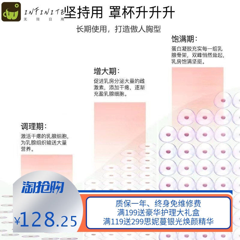 丰韵精油胸部紧致饱满美乳霜增大丰满产后下垂塑形乳房按摩美容院