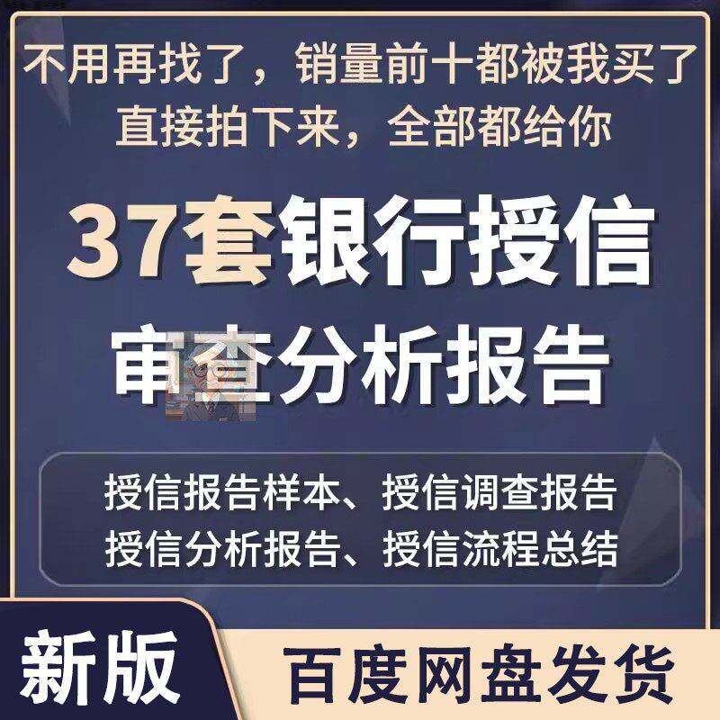 公司小企业银行授信审查调查分析报告word资料格式模板电子版