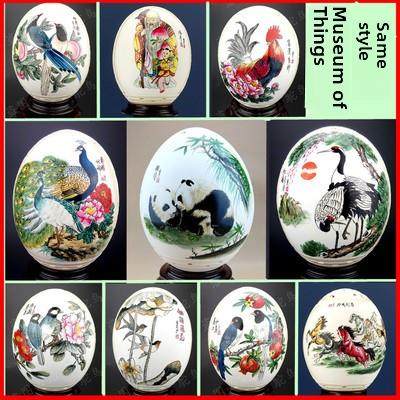 鸵鸟蛋雕刻鸵鸟蛋工艺品礼品的亲戚和朋友鸵鸟蛋壳工艺品雕刻可定