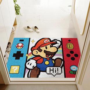 卡通玄关进门耐脏丝圈地垫客厅入户门家用除尘地毯pvc门垫可裁剪