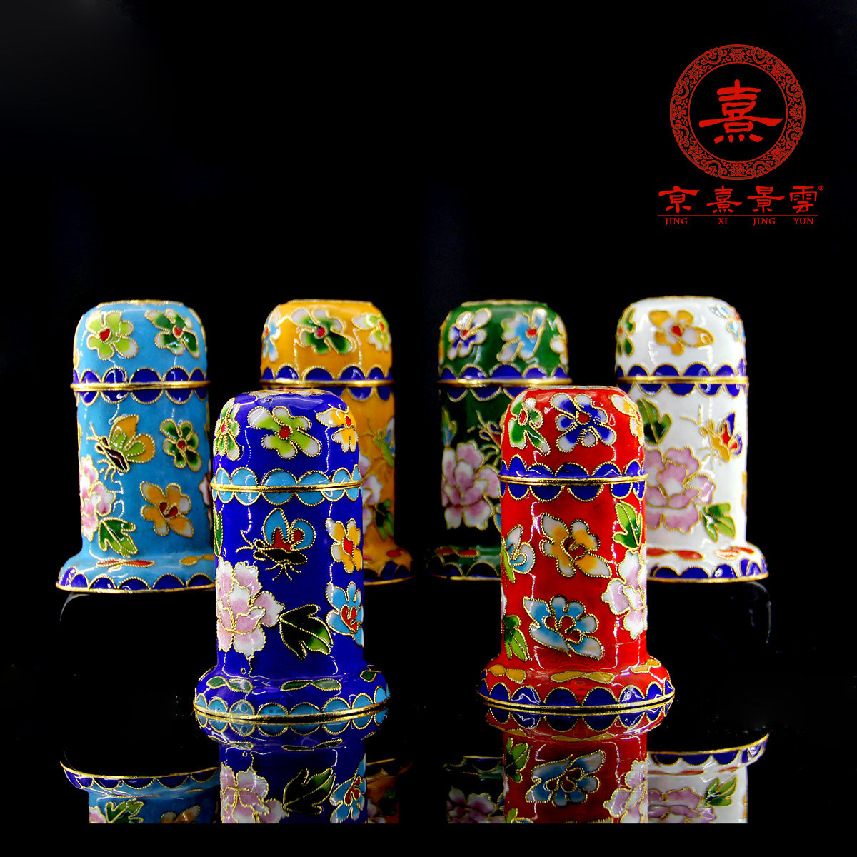 中式北京特色工艺品景泰牙签盒