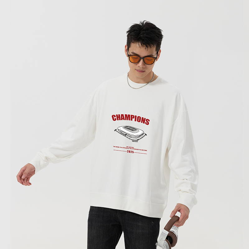 制者圆领长袖T恤纯棉薄卫衣秋冬男上衣足球文化T休闲保暖套头衫女