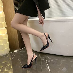 性感浅口尖头淑女气质简约洋气单鞋 iFASHION法式 轻奢御姐风高跟鞋