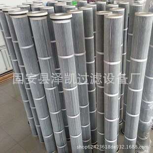 仓顶除尘器滤芯聚丙烯折叠滤芯粉尘滤芯宣化钢厂滤芯替代布袋滤筒