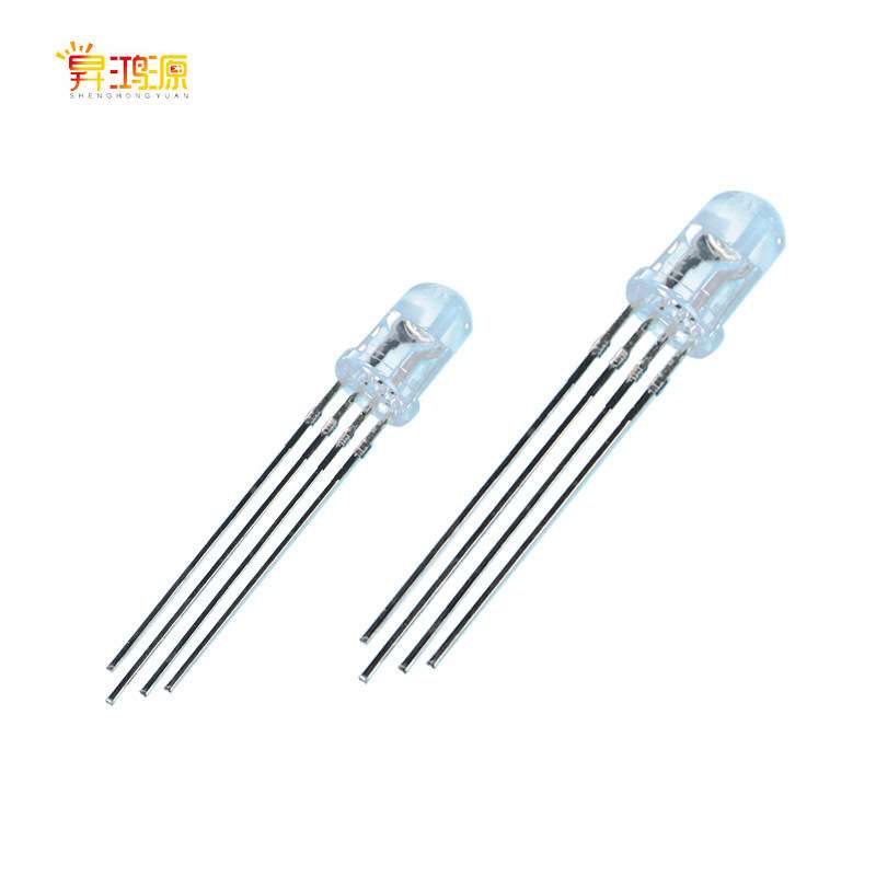 5mm全彩共阴共阳 四脚高亮 F5全彩RGB灯珠 三色直插LED发光二极管