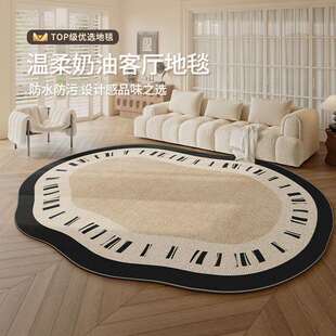 地毯客厅免洗可擦2025新款中古风沙发法式复古异型不规则卧室地垫