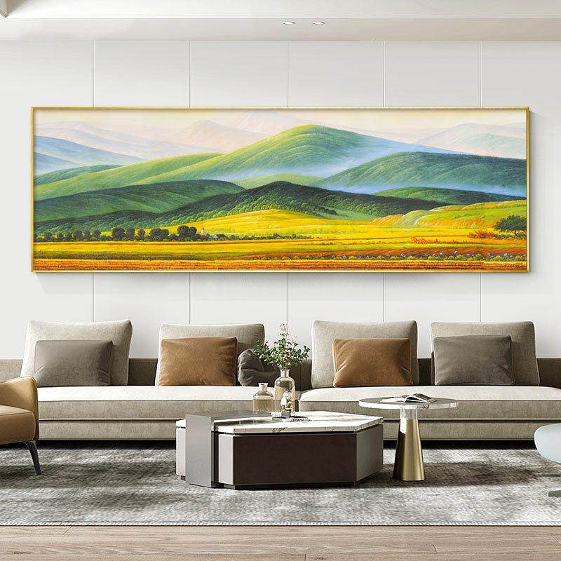 大气轻奢客厅装饰画巨人山沙发背景墙壁画现代简约田园风景挂画,家居饰品,现代装饰画,淘宝优惠券,粉丝福利购,淘宝优惠卷