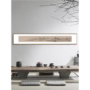 新中式装饰画客厅沙发背景墙水墨山水画茶室餐厅禅宗挂画酒店床边