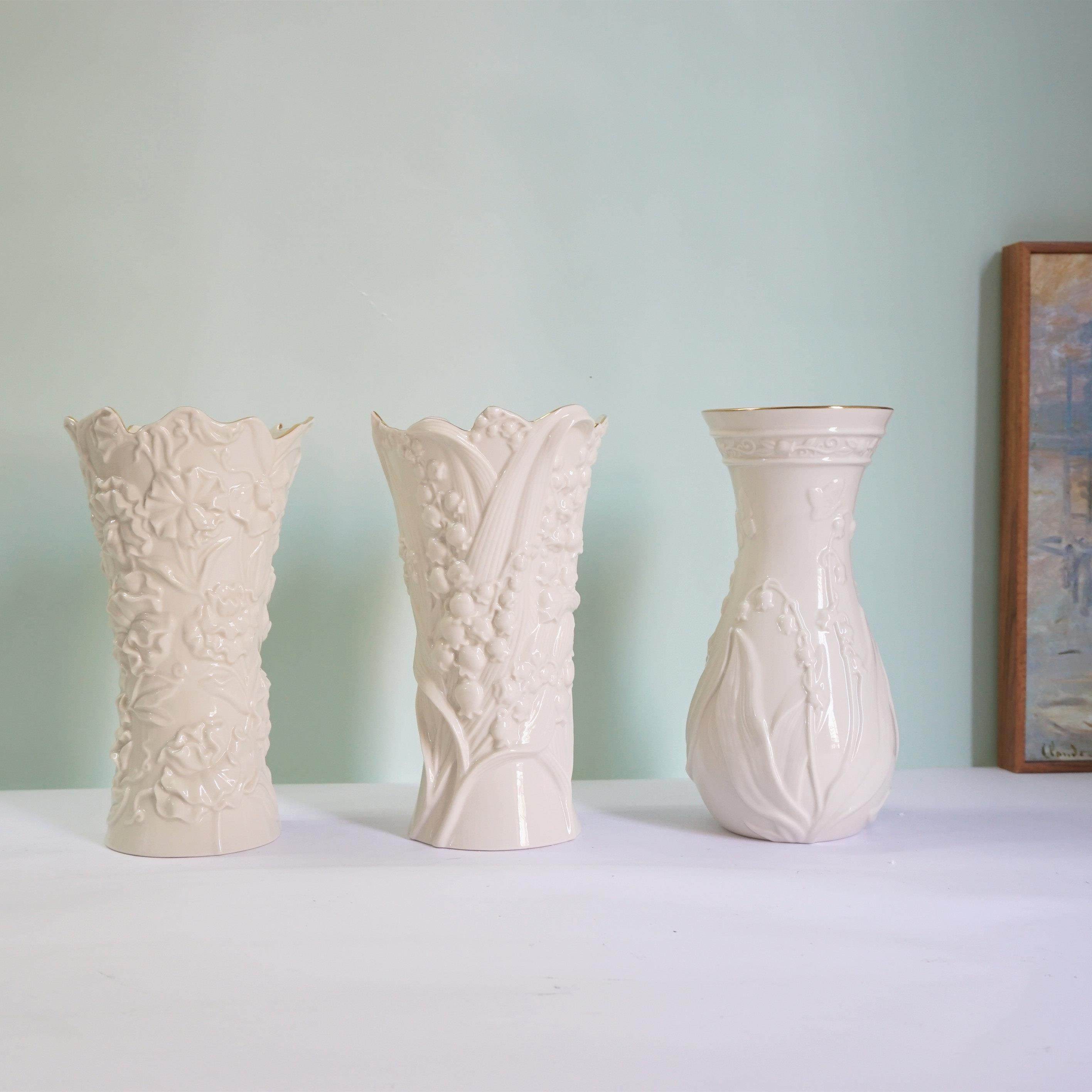 深海酒吧精致！莱诺克斯山谷百合压花花瓶镀金陶瓷装饰品出口乔迁,家居饰品,花瓶,淘宝优惠券,粉丝福利购,淘宝优惠卷