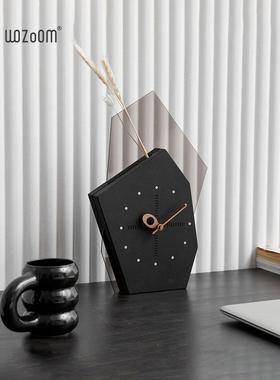 P000Ema125时钟斯堪的纳维亚无障碍豪华经典电视柜家庭桌面装饰品