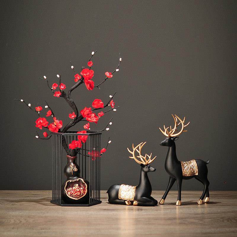 新中式客厅摆件创意礼品家居酒柜装饰品博古架办公室桌面葫芦花瓶,家居饰品,装饰摆件,淘宝优惠券,粉丝福利购,淘宝优惠卷