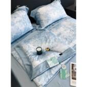 高端80支天丝夏被四件套裸睡复古双面冰丝牀单欧式 空调被牀上用品