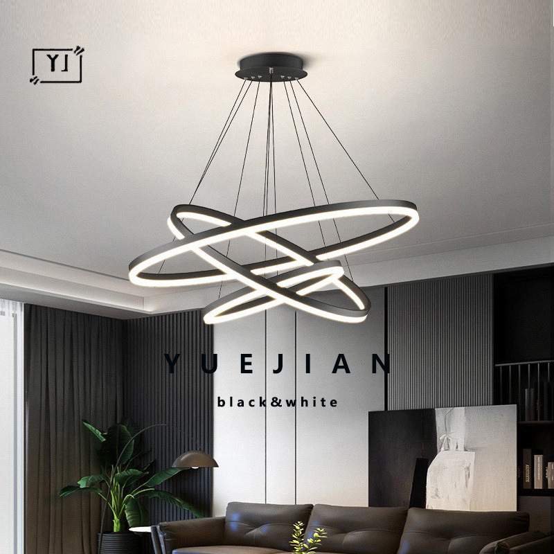 广东中山极简餐厅客厅吊灯现代简约大气主灯圆环形2025年新款灯具