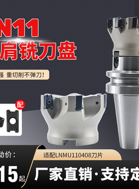 LN11刀盘双面快进给侧铣重切削面铣刀盘 通装肯纳 LNMU110408刀片