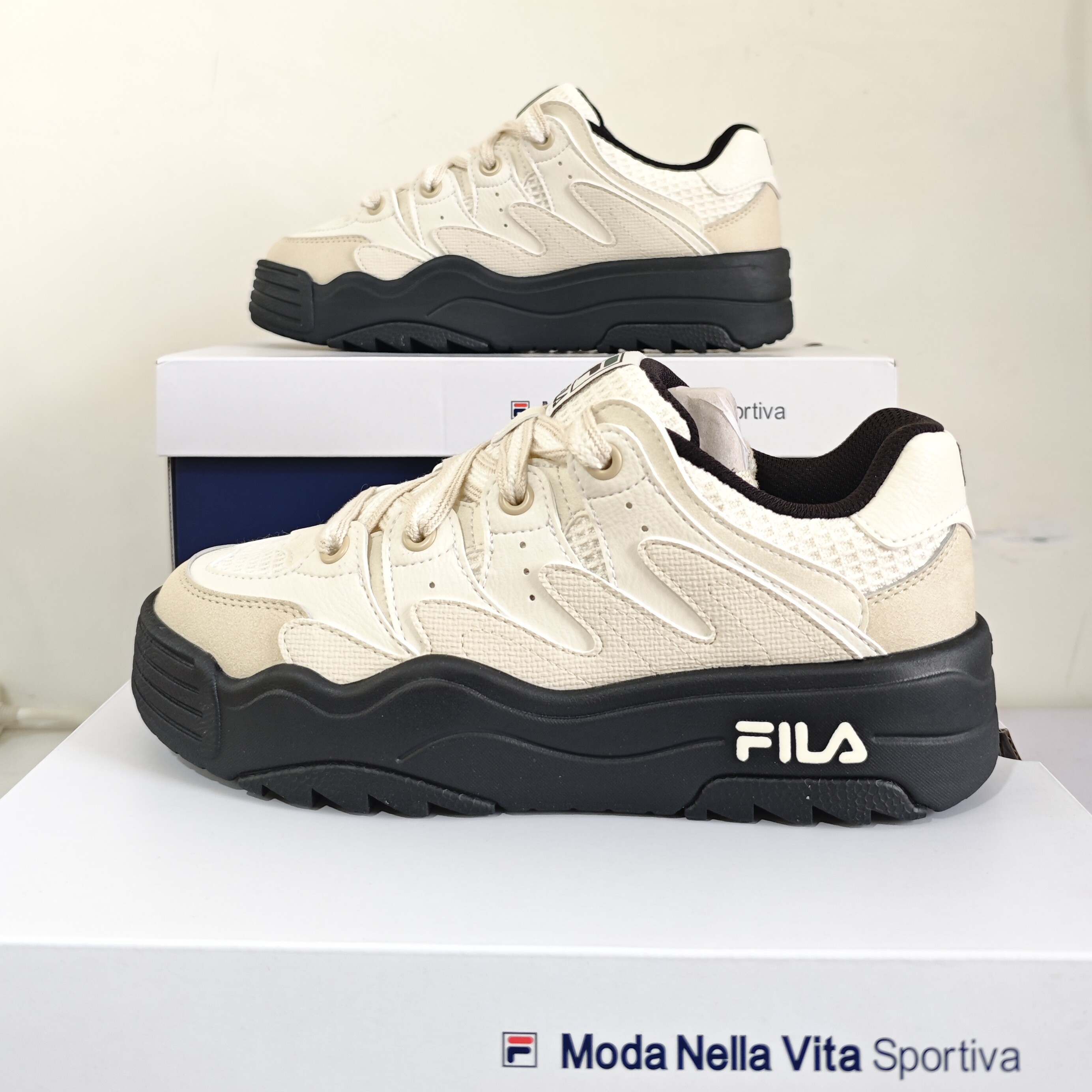 FILA 斐乐2026秋季新款板鞋女斑斓鞋厚底可爱休闲鞋F12W411204FGA