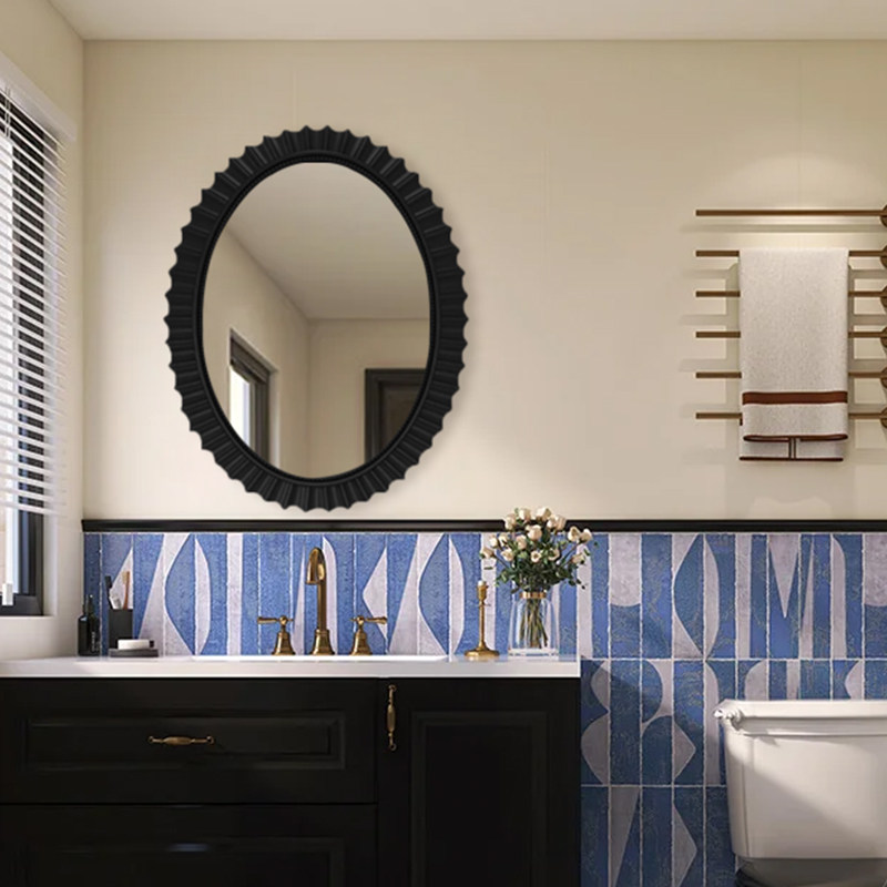 北欧智能led发光浴室镜洗漱台壁挂化妆镜艺术创意不规则装饰镜子