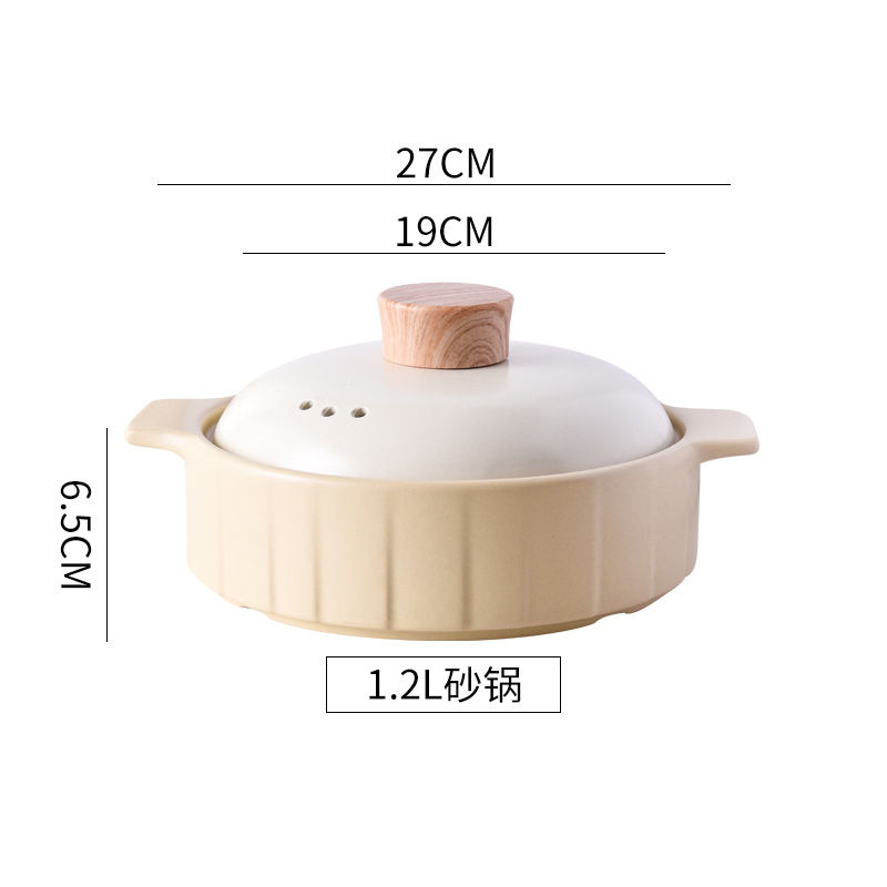 高档czcm炖锅家用燃气灶煲汤炖汤陶瓷砂锅耐高温煲仔饭双耳汤锅