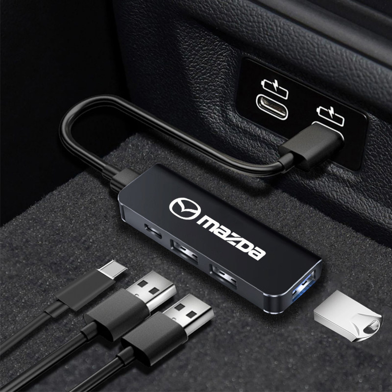 适用于马自达EZ6CX30昴克赛拉拓展坞充电转接头车载U盘USB扩展器