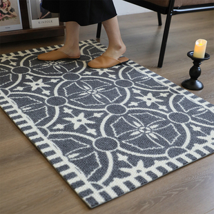 久忆美式 高级羊毛地垫客厅书房卧室脚垫耐脏地毯玄关进门入户门垫