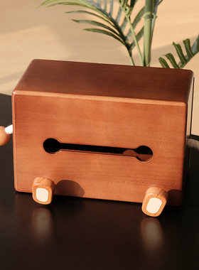 实木纸巾盒大白抽纸盒木制创意客厅餐桌纸巾收纳家用卡通餐巾纸