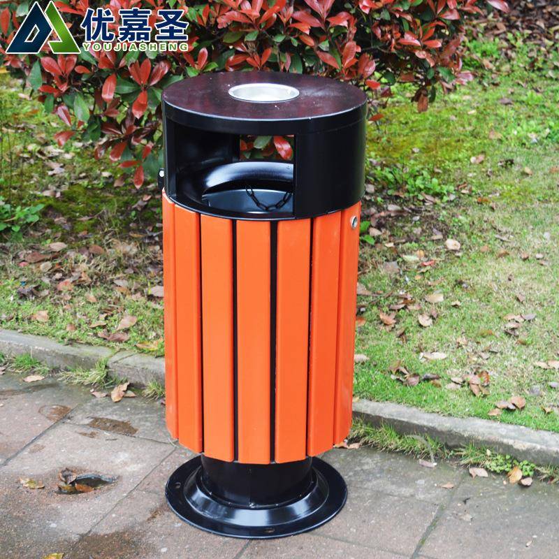 户外垃圾桶室外钢木垃圾箱环卫分类垃圾桶公园景区果皮箱单桶