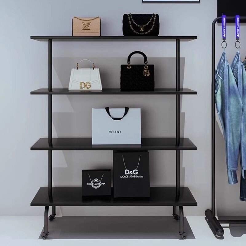 女装店鞋子展示架落地式鞋架服装店专用可移动网红鞋包多层置物架