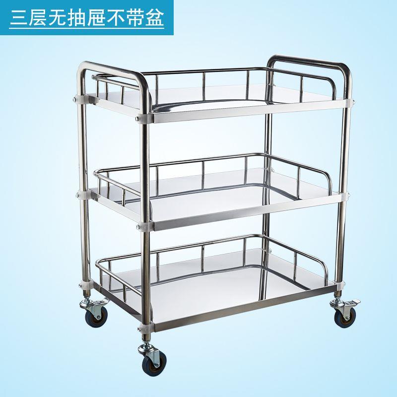 加厚不锈钢治疗车医用小