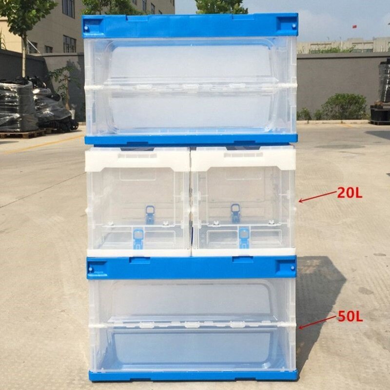 塑料透明收纳箱衣服整理箱露营前开开式折叠玩具储物箱防潮箱田园